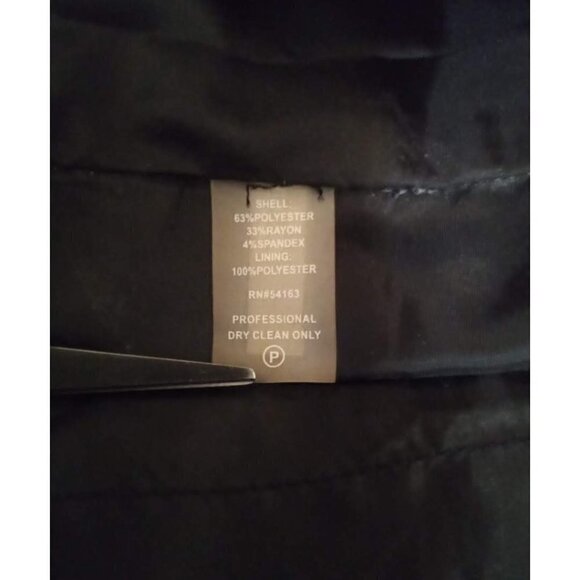 CALVIN Klein Black Knee Length Pleated A-Line Sleeveless Tie Waist Dress Sz 10 - Picture 8 of 9